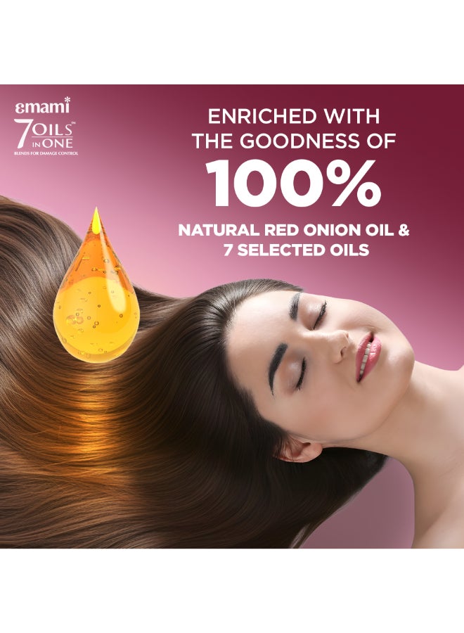 emami Red Onion Hair Oil | 100% Natural Enriched Herbal Blend | Damage Control Formula | Strengthens Hair & Reduces Breakage | No Petrolatum| For Thick & Voluminous Hair - Image 4
